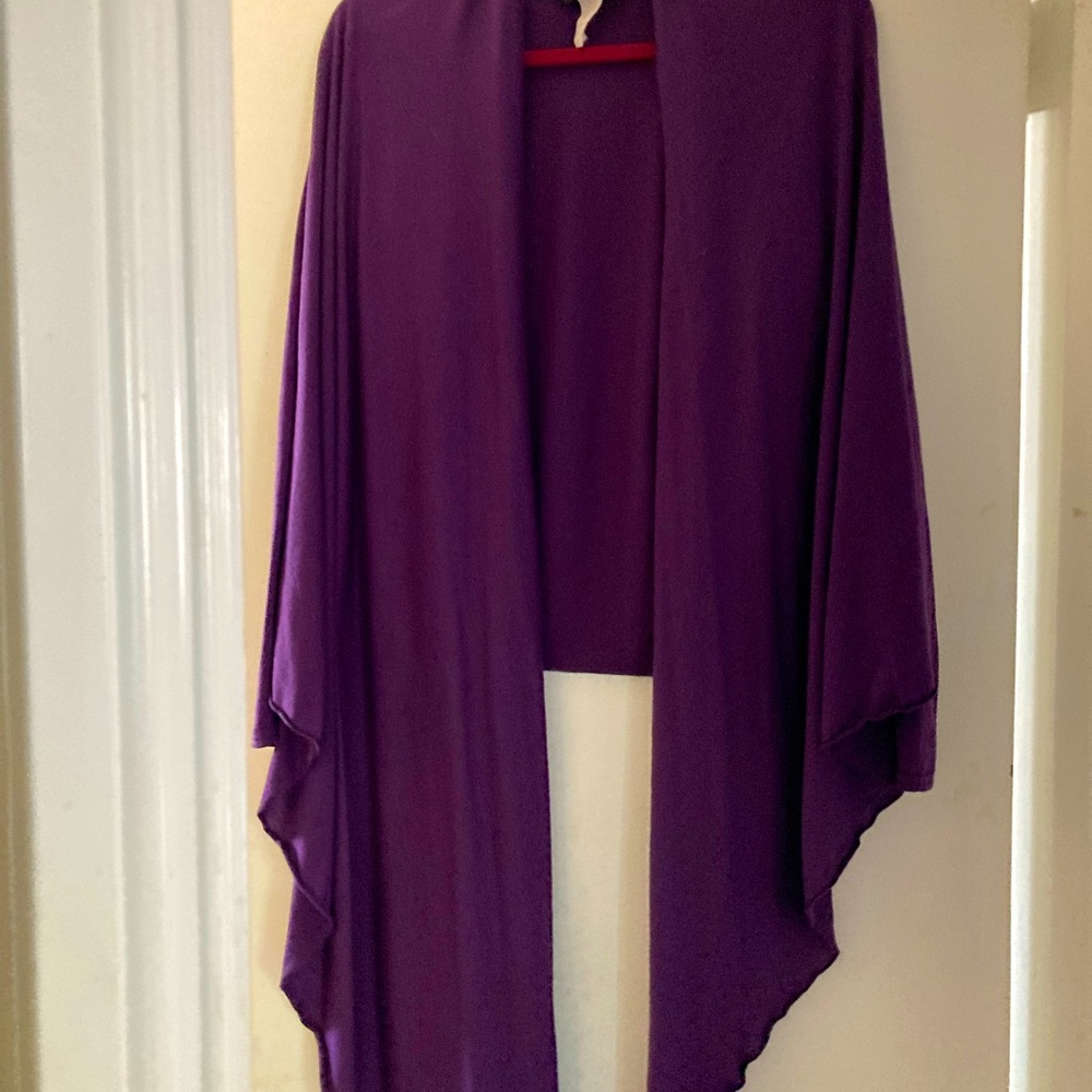 Beautiful purple shrug with sleeves!